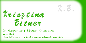 krisztina bitner business card